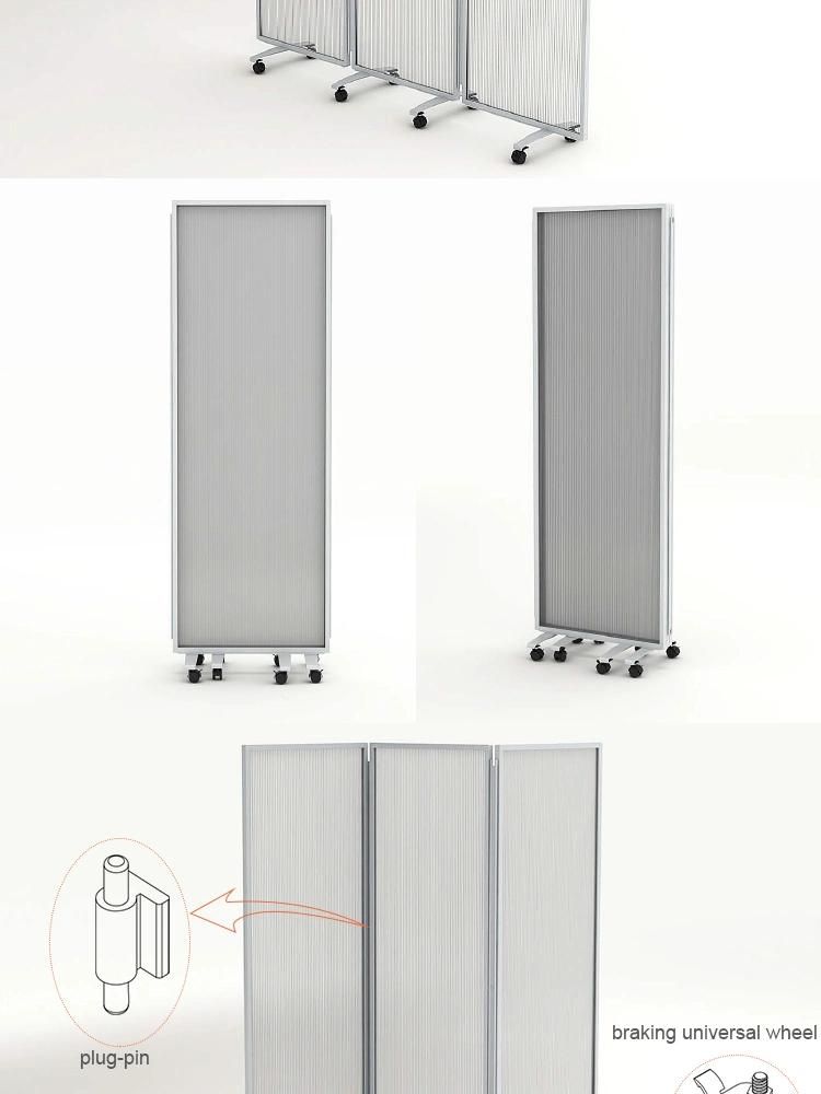 Hospital Wood Partition Folding Screen in Aluminium Profile