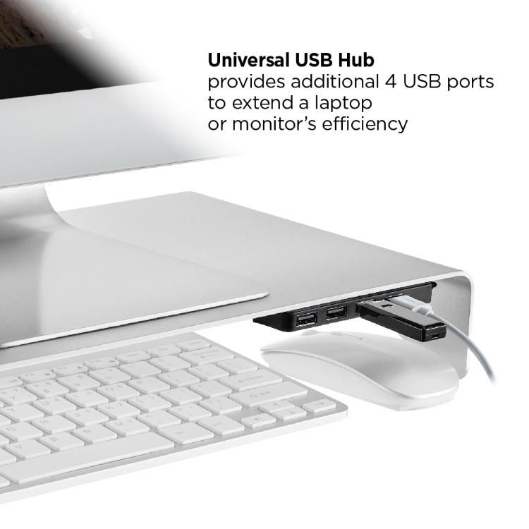 Wholesale Aluminum Laptop & Monitor Riser with 4 USB Ports