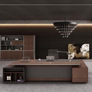Customized Wooden MFC Executve Desk L-Shaped Corner Desk