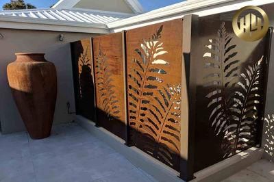 Corten Steel Simple Garden Decorative Rusty Metal Screen