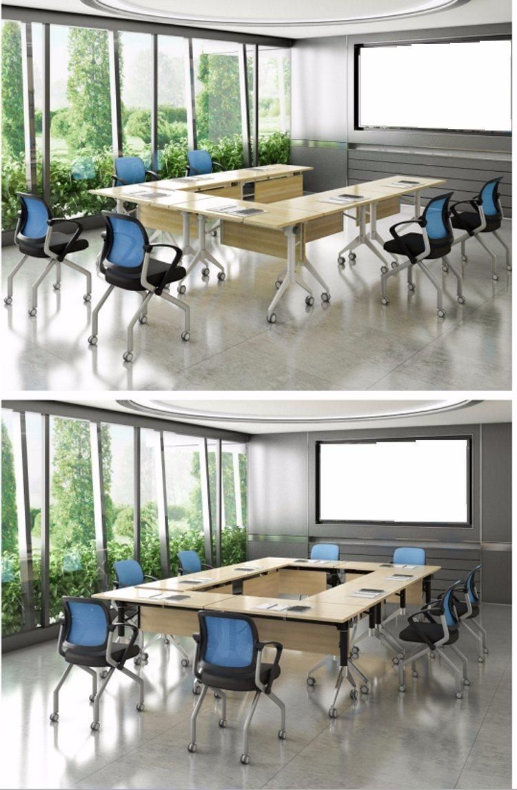 Removable and Foldable Study Table Training Table Wtih Laminated Table Top