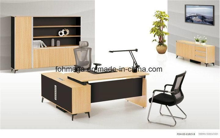 Fashion L Shaped High Tech MFC Executive Office Desk (FOH-ED-E1815-B)