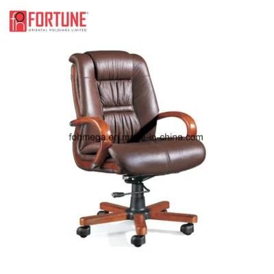 Office Chair Specific Use and Genuine Leather Material Aluminum Italian Leather Office Chair