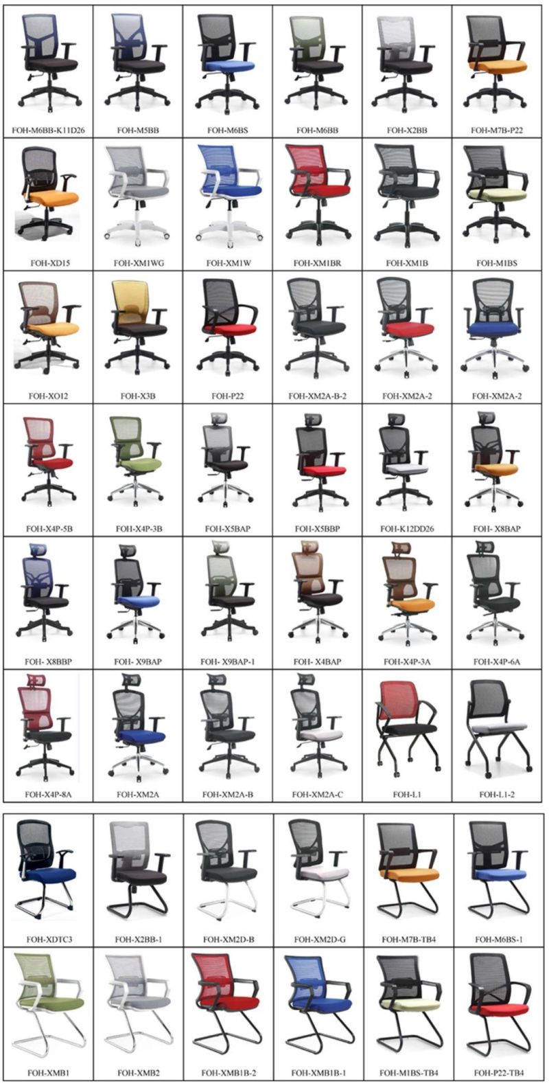 Portable Office Mesh Ergonomic Chair for Company Use (FOH-XM2D)