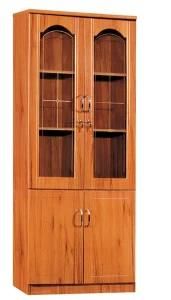 Melamine Bookcase with Aluminum Frame 2019 PVC Finish 2 Door 3 Door Bookshelf File Cabinet New Design Office Furniture