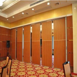 Operable Aluminum Frame Wooden Surface Movable Partition Wall Banquet Hall