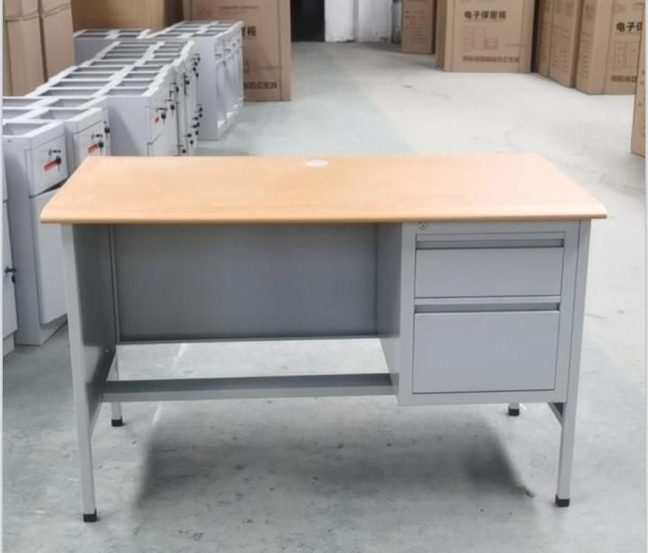 Mynamar Popular Kd Office Furniture Steel Office Computer Table Office Desk with Drawers