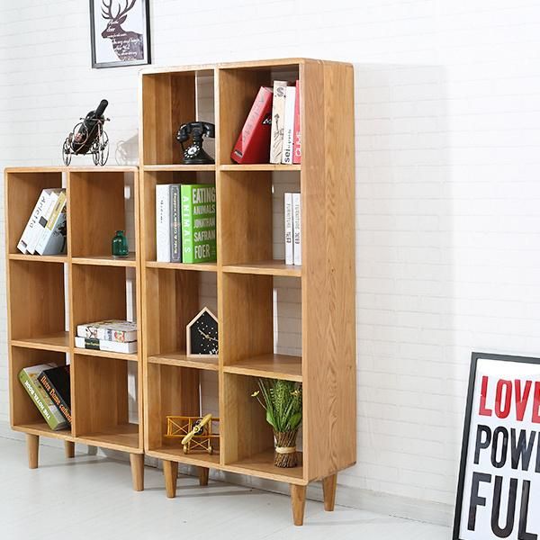European Style Simple Eight Grid Solid Wood Bookshelf