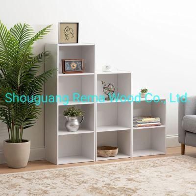 Modern White Bookshelf Bookcase Storage Shelf for Home Office Living Room