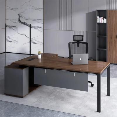 High Tech Modern White Wood Building L Shaped Office Computer Table Design Executive Desk