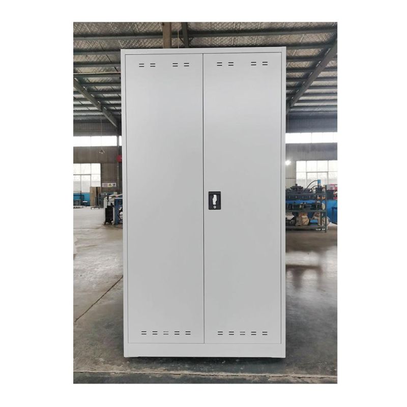 Fas-008 Office Furniture Manufacturers Metal 2 Door Cupboard Steel Storage File Cabinet with Locking Bar