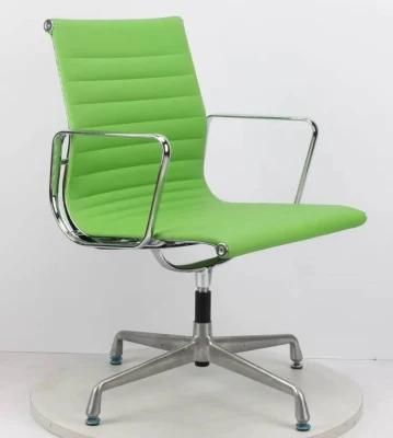 Classical Low Back Swivel Office Aluminum Leather Chair