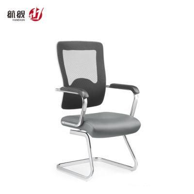 Office Chair Workstation Mesh Waiting Chair with Chrom Bow Leg Visitor Chair