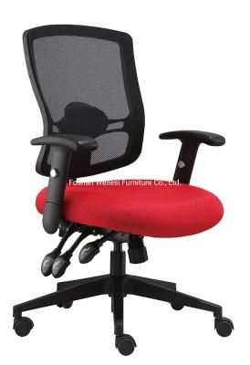 3 Lever Heavy-Duty Mechanism N340mm Nylon Base with Nylon Castor PU Adjustment Armrest Mesh Back Fabric Seat Office Chair
