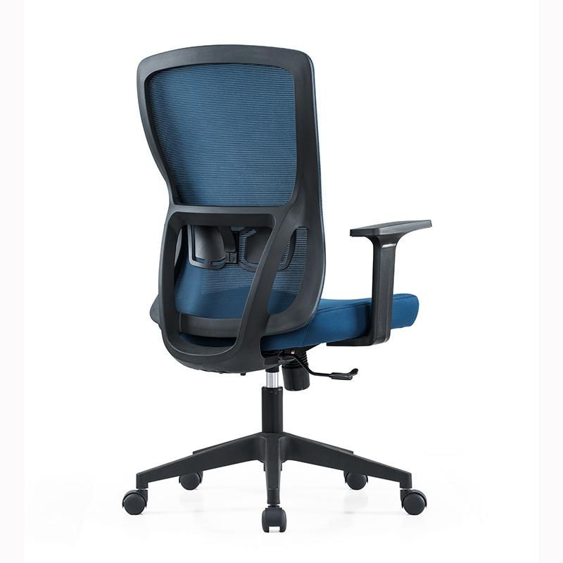 Blue MID Back Injection Molded Foam Ergonomic Revolving Mesh Office Chair