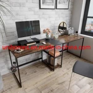 Modern Desk Corner Computer Desk Home Office Study Workstation Wood&Steel