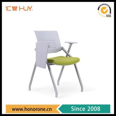 Movable Conference Chair Stackable Training Chair with Fixed Tripod Writing Table
