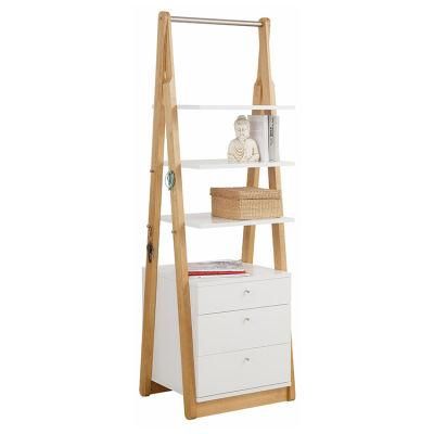 Creative Furniture Tripod Type Wooden Shelf with One Cabinet