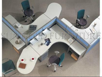 Modern Office Furniture Computer Table L Shaped Workstation Desk (SZ-WSE16)