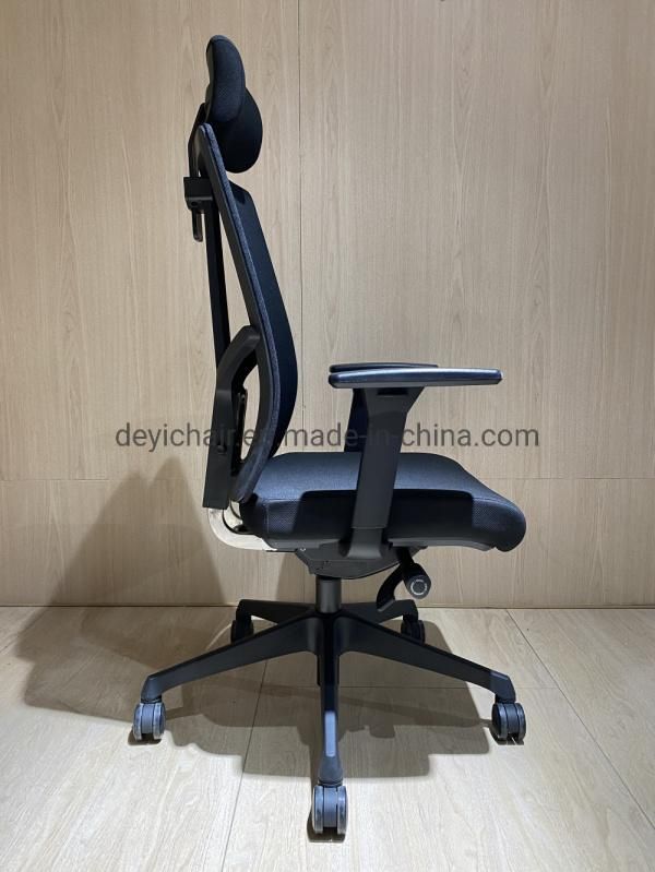 Executive Mesh Back Nylon Caster Synchronised Meachanism Black Base Headrest Available Manager Office Chair