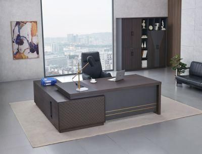 Luxury Big Table 240cm China Office Furniture Side Table L Shape Escritorio De Oficina Table MDF Wooden Office Desk