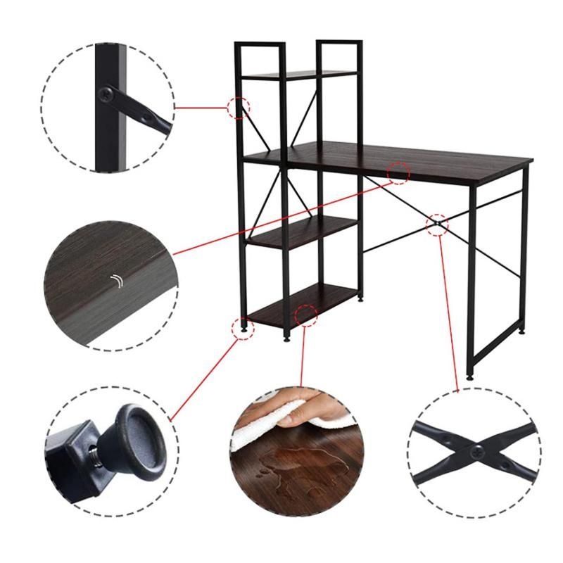 American Simple Household Bookshelf Integrated Study Desk 0336