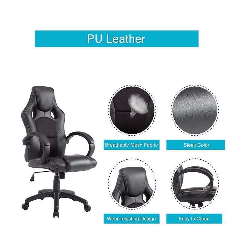 (AGATHA-A) China Factory Comfortable PU Leather and Mesh Cover Office Racing Chair