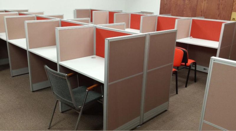 Modern Office Furniture 4 Person Call Center Bpo Site Office Workstation