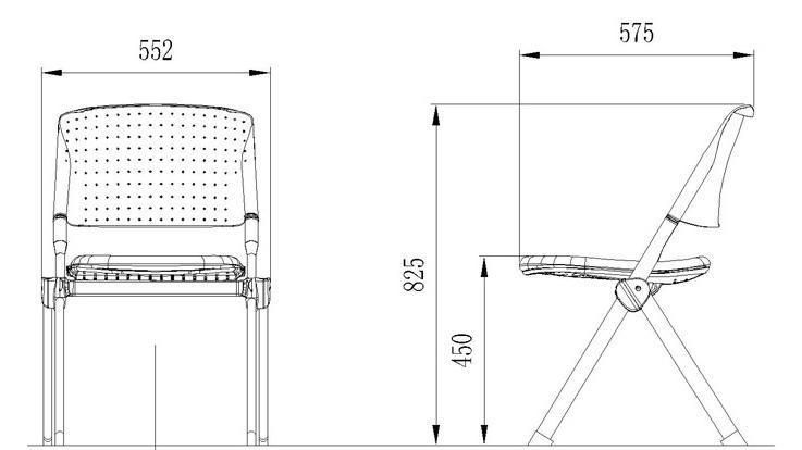 Hot Sale PP School Office Train Conference Chair