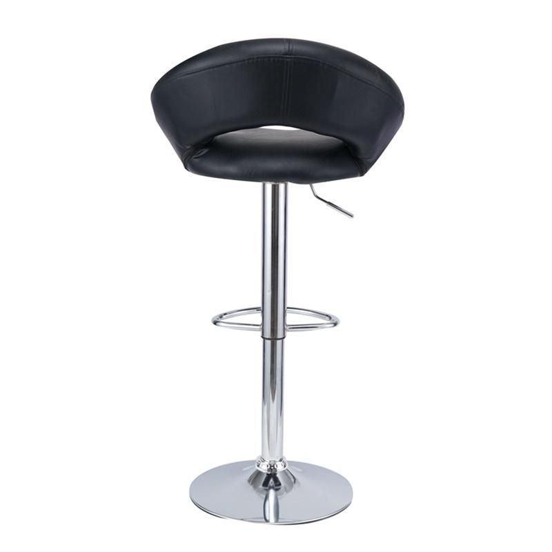 Minimalist PP Swivel Adjustable Cafe Furniture High Middle Back Bar Stool Chair