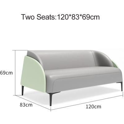 Upscale Fine Lounge Area Leather Fabric Sofa Chair with Stainless Steel Legs