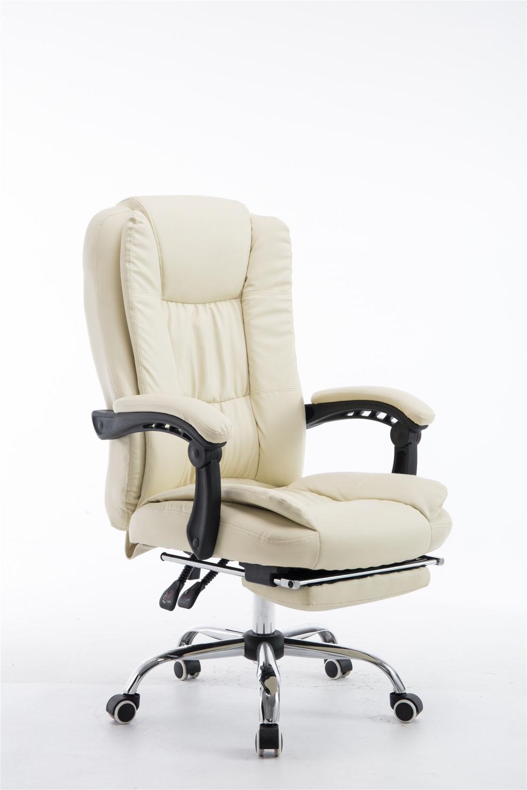 Wholesale High Quality Luxury Ergonomic Light Brown PU Leather Modern Computer Office Executive Chairs