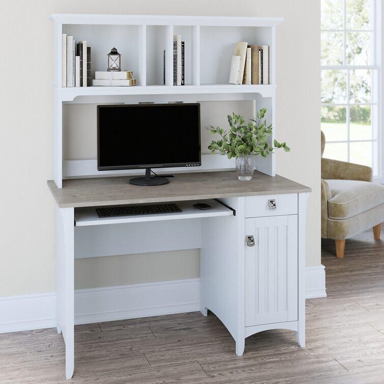 Nova Single Wooden Computer Staff Desk with Bookshelf