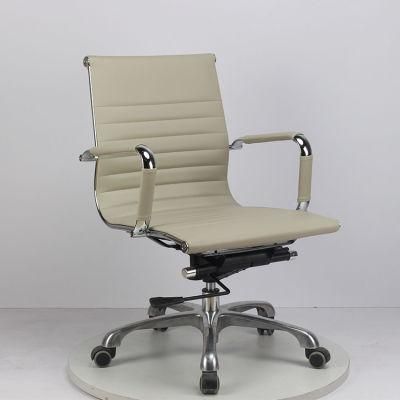 Modern Design Middle Back Office Chair Durable Leather Office Task Chair for Call Center