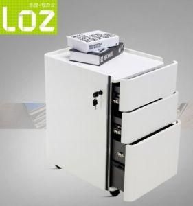 MDF 3 Drawer Movable Filing Cabinet