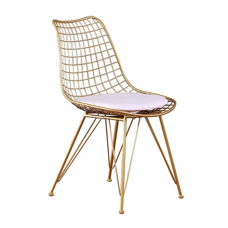 Free Sample Metal Gold Dining Steel Mesh Iron Black Modern Rose White Plastic Copper Dine Frame