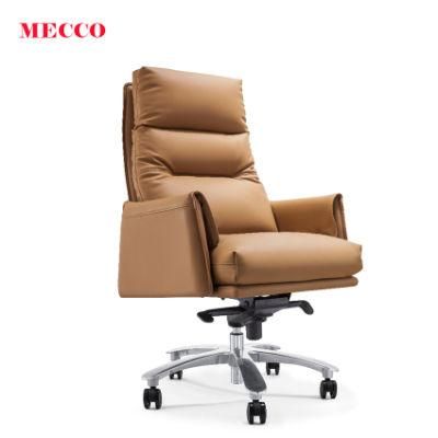 High Quality PU Adjustable Metal Base Boss Swivel Leather Chair