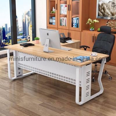 (M-OD1152) Home Office Leader Furniture Small L Shape Desk with Metal Stainless Steel Legs