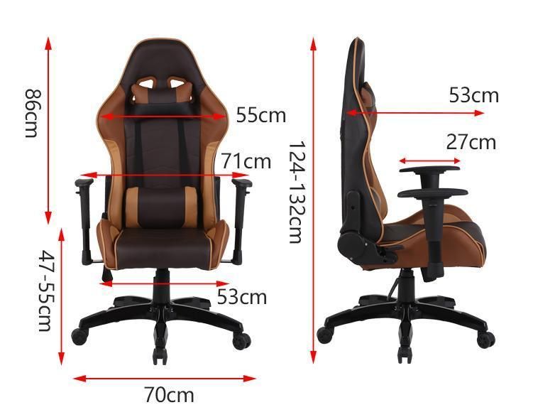 Modern Adjustable Leather Swivel PU RGB Gaming Racing Chair