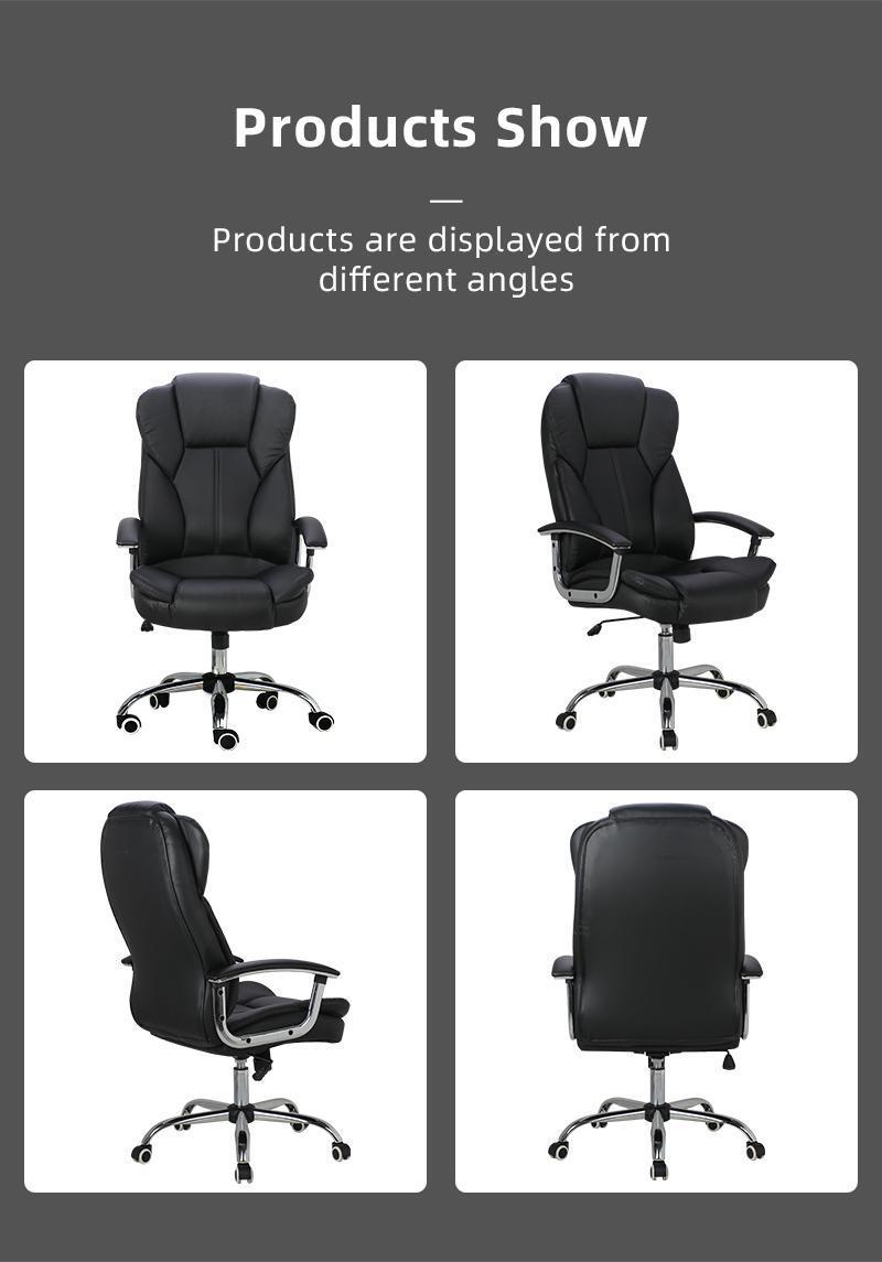 High Back Boss Manager Black White Executive PU Office Chair