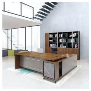 Office Furniture Wooden L Shape Office Executive Desk Office Desk with Side Cabinet