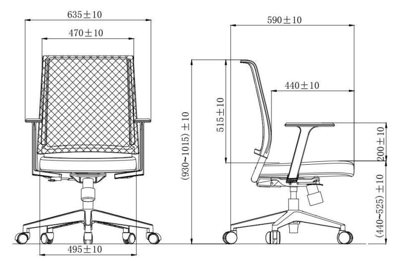 Gaslift Five Star Meeting Swivel Staff Conference Office Mesh Chair