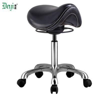 Aluminium Base Nylon Caster Class4 Gaslift 360 Degree Swing Functional Mechanism Saddle Office Chair