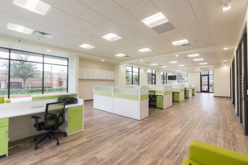 China Factory MFC Office Wooden Table Co-Working Call Center Workstation Cubicle Partition