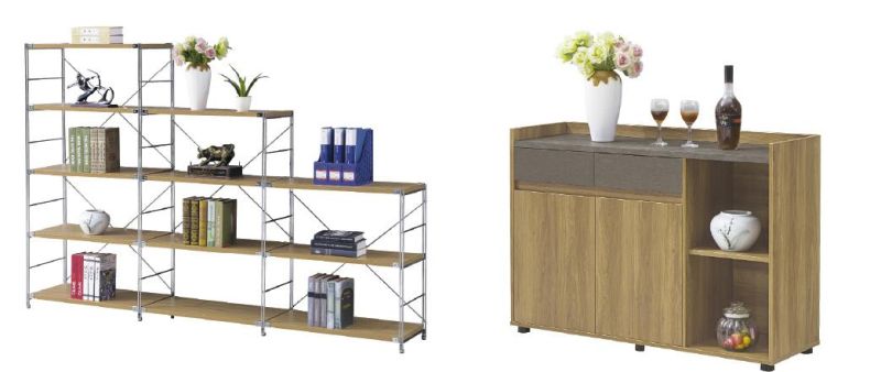 Fashion Oak Wooden Office Furniture Melamine Home PC Executive Desk
