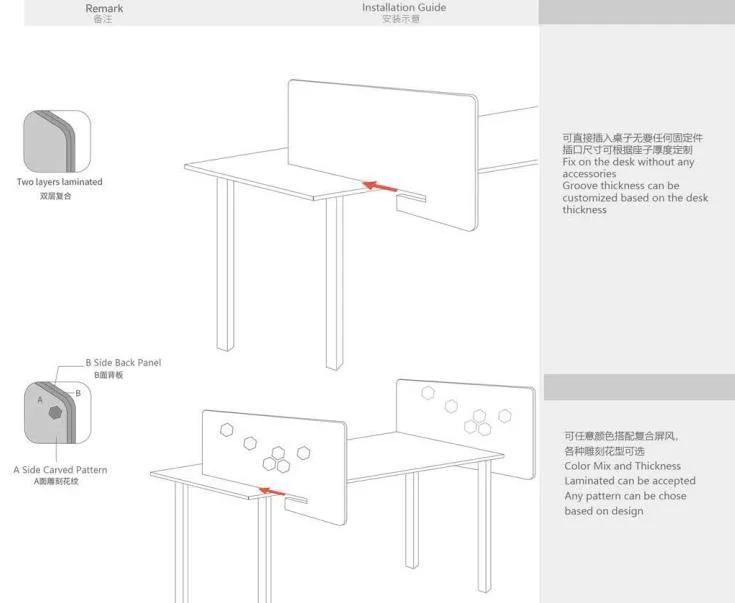 Office Furniture Privacy Screen Divider Desk Acoustic Screen