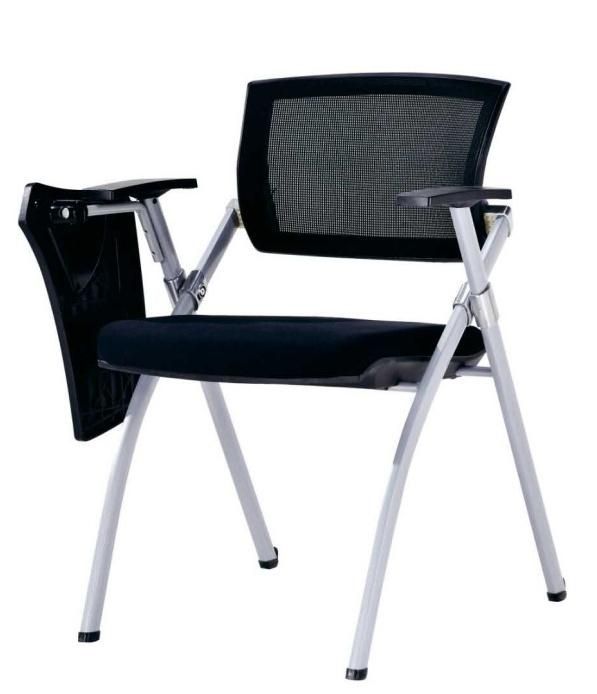 Plastic Training Chair Writepad Style Office Furniture Meeting Room Conference Study Student Use Folded Function Net Cloth