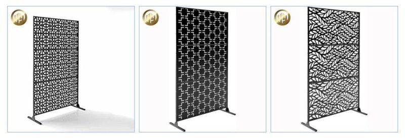 Powder Coating Rectangular Assembly Metal Garden Decoration Screen Panel