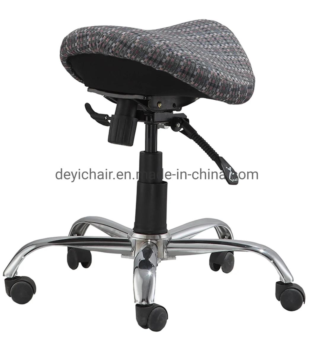 Two Lever Mechanism fabric PU Upholstery up and Down Seat Angle Adjustment Saddle Shape Computer Office Chair