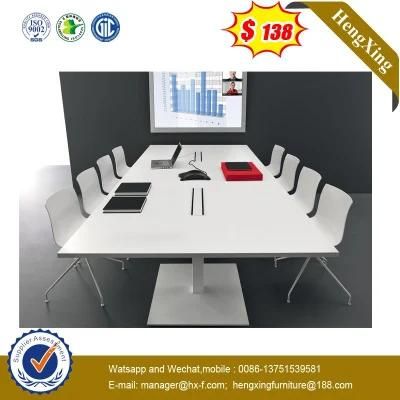 White Color Elegant Curve School Office Conference Table